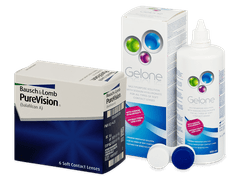 PureVision (6 φακοί) + Υγρό Gelone 360 ml