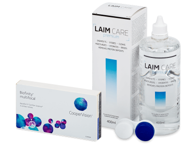 Biofinity Multifocal (3 φακοί) + Υγρό Laim-Care 400 ml
