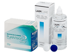 PureVision 2 (6 φακοί) + Υγρό Laim Care 400 ml