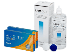 Air Optix Night and Day Aqua (2x3 φακοί) + Υγρό Laim Care 400 ml