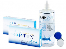 Air Optix Aqua (2x3 φακοί) + Υγρό Laim-Care 400ml