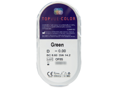 TopVue Color - Green - Μη διοπτρικοί (2 φακοί)