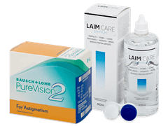 PureVision 2 for Astigmatism (6 φακοί) + Υγρό Laim Care 400 ml