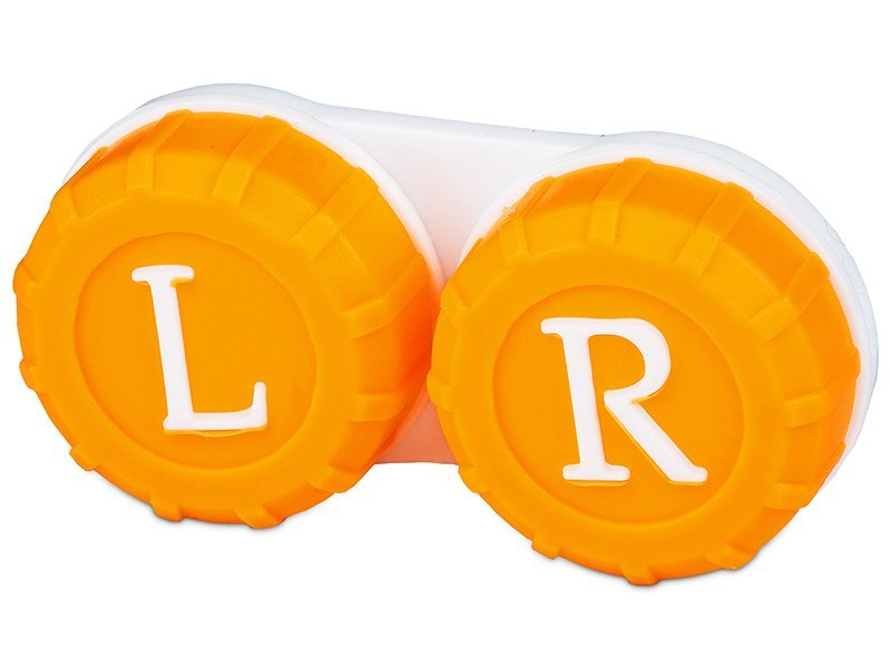 Θήκη φακών επαφής L + R (Πορτοκαλί)
