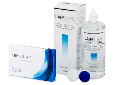 TopVue Air (6 φακοί) + Υγρό Laim-Care 400 ml