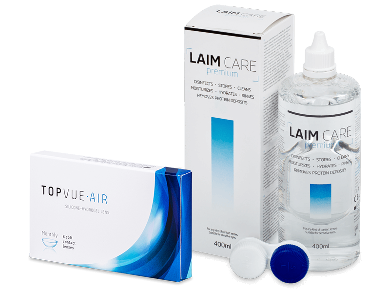 TopVue Air  (6 φακοί) + Υγρό Laim-Care 400 ml