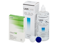 Clear 58 (6 φακοί) + Υγρό Laim-Care 400 ml