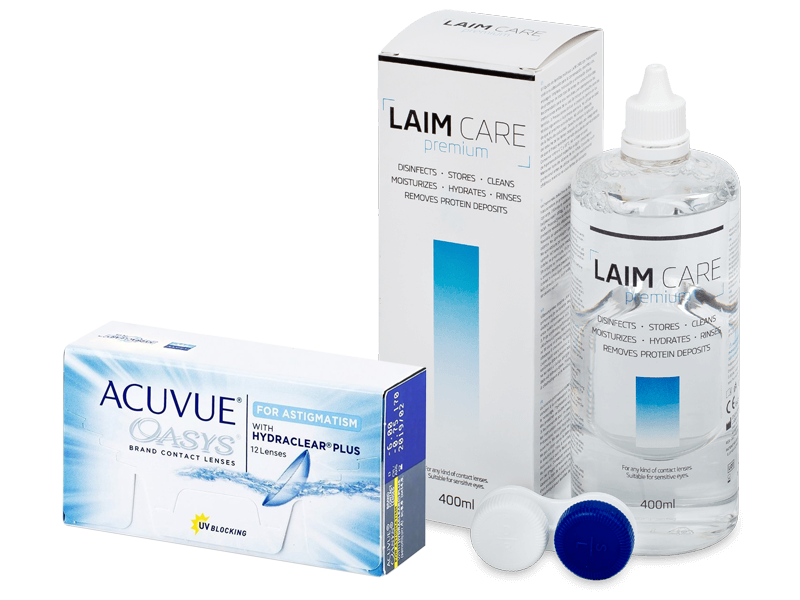 Acuvue Oasys for Astigmatism (12 φακοί) + Υγρό Laim-Care 400 ml