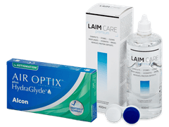 Air Optix plus HydraGlyde for Astigmatism (6 φακοί) + Υγρό Laim Care 400 ml