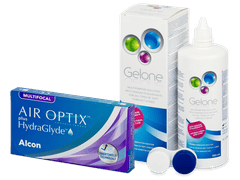 Air Optix plus HydraGlyde Multifocal (6 φακοί) + Υγρό Gelone 360 ml