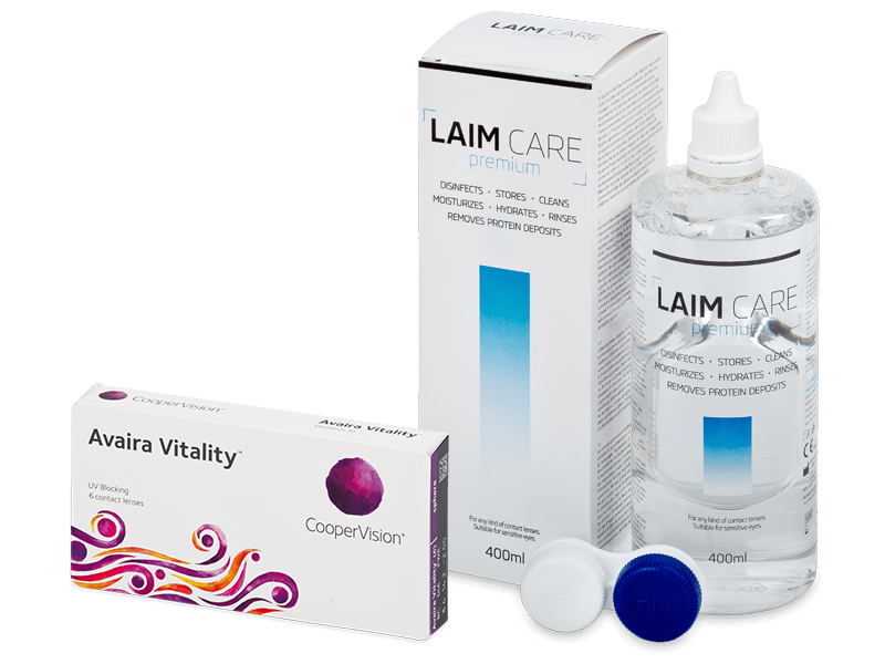 Avaira Vitality (6 φακοί) + Υγρό Laim-Care 400 ml