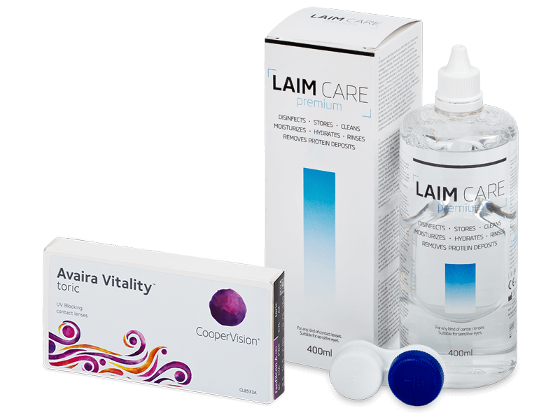 Avaira Vitality Toric (6 φακοί) + Υγρό Laim-Care 400 ml