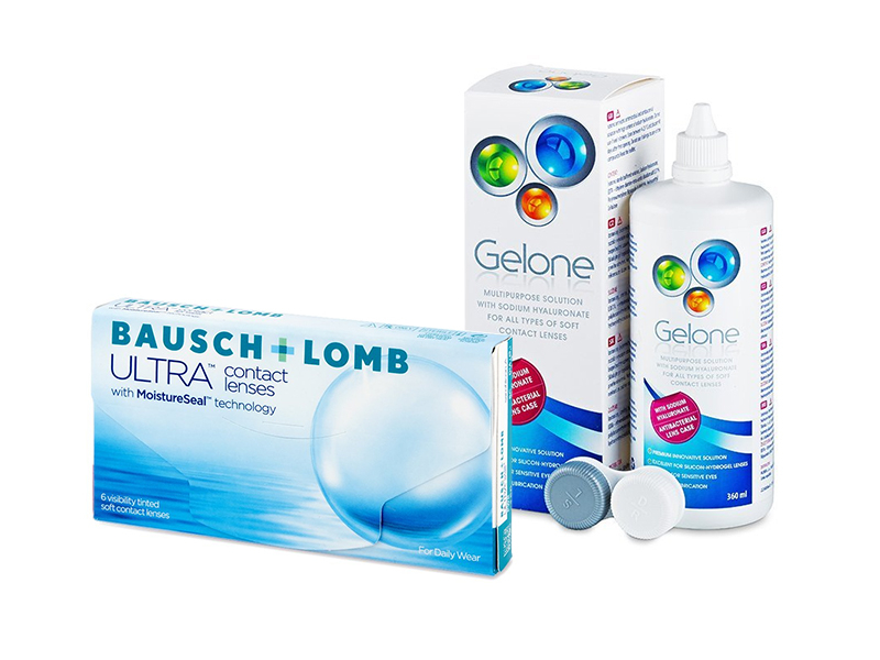 Bausch + Lomb ULTRA (6 φακοί) + Υγρό Gelone 360 ml