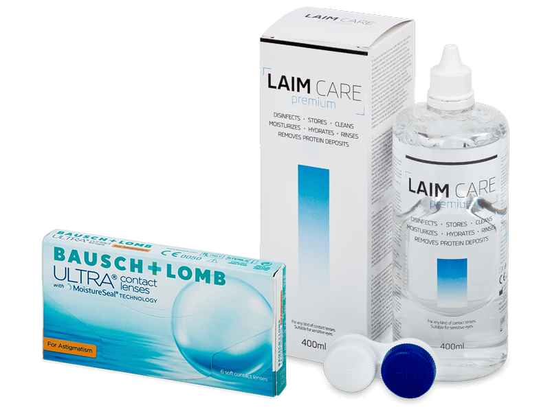 Bausch + Lomb ULTRA for Astigmatism (6 φακοί) + Υγρό Laim-Care 400 ml