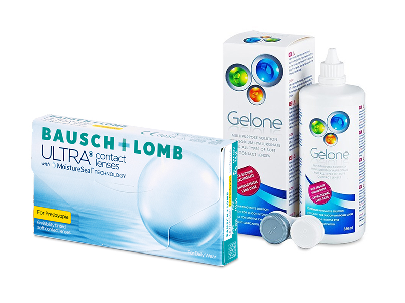 Bausch + Lomb ULTRA for Presbyopia (6 φακοί) + Υγρό Gelone 360 ml