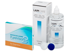 PureVision 2 for Astigmatism (3 φακοί) + Υγρό Laim-Care 400 ml
