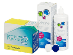 PureVision 2 for Presbyopia (6 φακοί) + Υγρό Gelone 360 ml