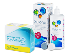 PureVision 2 for Presbyopia (6 φακοί) + Υγρό Gelone 360 ml