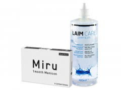 Miru 1 Month Menicon Multifocal (6 φακοί) + Υγρό Laim-Care 400 ml