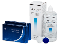 TopVue Premium (12 φακοί) + Υγρό Laim-Care 400 ml
