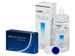 TopVue Premium (12 φακοί) + Υγρό Laim-Care 400 ml