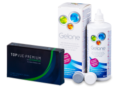 TopVue Premium for Astigmatism (3 φακοί) + Gelone Solution 360 ml