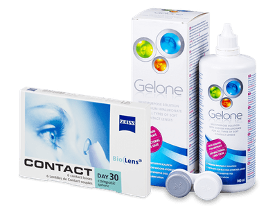 Carl Zeiss Contact Day 30 Compatic (6 φακοί) + Gelone Solution 360 ml