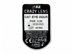 CRAZY LENS - Cat Eye Aqua - Ημερήσιοι φακοί Μη διοπτρικοί (2 φακοί)