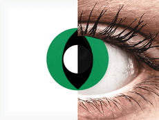 CRAZY LENS - Cat Eye Green - Ημερήσιοι φακοί Μη διοπτρικοί (2 φακοί)
