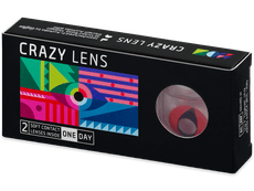 CRAZY LENS - Cat Eye Red - Ημερήσιοι φακοί Μη διοπτρικοί (2 φακοί)