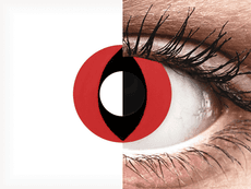 CRAZY LENS - Cat Eye Red - Ημερήσιοι φακοί Μη διοπτρικοί (2 φακοί)