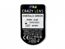 CRAZY LENS - Emerald Green - Ημερήσιοι φακοί Μη διοπτρικοί (2 φακοί)