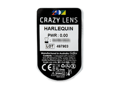 CRAZY LENS - Harlequin - Ημερήσιοι φακοί Μη διοπτρικοί (2 φακοί)