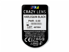 CRAZY LENS - Harlequin Black - Ημερήσιοι φακοί Μη διοπτρικοί (2 φακοί)