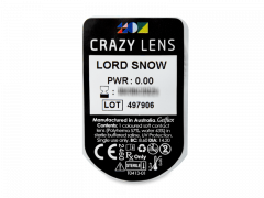 CRAZY LENS - Lord Snow - Ημερήσιοι φακοί Μη διοπτρικοί (2 φακοί)