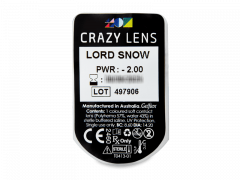 CRAZY LENS - Lord Snow - Ημερήσιοι φακοί Διοπτρικοί (2 φακοί)