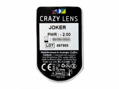 CRAZY LENS - Joker - Ημερήσιοι φακοί Διοπτρικοί (2 φακοί)