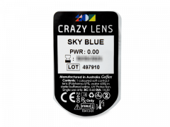 CRAZY LENS - Sky Blue - Ημερήσιοι φακοί Μη διοπτρικοί (2 φακοί)