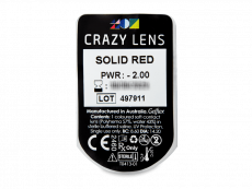 CRAZY LENS - Solid Red - Ημερήσιοι φακοί Διοπτρικοί (2 φακοί)