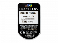 CRAZY LENS - Solid Rose - Ημερήσιοι φακοί Διοπτρικοί (2 φακοί)