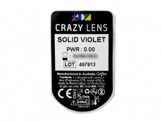 CRAZY LENS - Solid Violet - Ημερήσιοι φακοί Μη διοπτρικοί (2 φακοί)