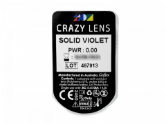 CRAZY LENS - Solid Violet - Ημερήσιοι φακοί Μη διοπτρικοί (2 φακοί)