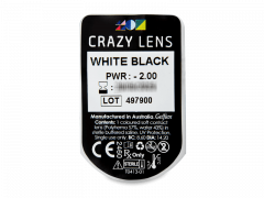 CRAZY LENS - White Black - Ημερήσιοι φακοί Διοπτρικοί (2 φακοί)