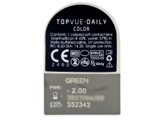 TopVue Daily Color - Green - Ημερήσιοι φακοί Διοπτρικοί (2 φακοί)