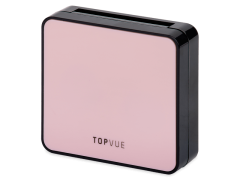 Θήκη φακών επαφής με καθρέφτη TopVue - ροζ 