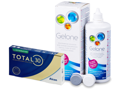 TOTAL30 for Astigmatism (6 φακοί) + Υγρό Gelone 360 ml