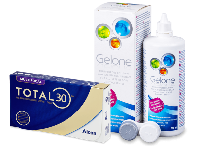 TOTAL30 Multifocal (6 φακοί) + Υγρό Gelone 360 ml