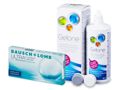 Bausch + Lomb ULTRA Multifocal for Astigmatism (6 φακοί) + Υγρό Gelone 360 ml